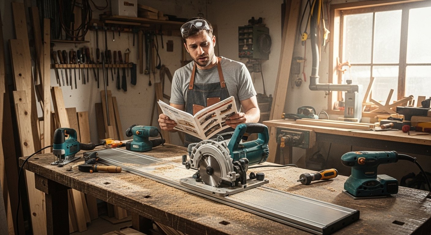Avoid beginner woodworking tool mistakes like this novice woodworker's high-cost, advanced power tool, which is clearly beyond their current skill level and now gathering dust.